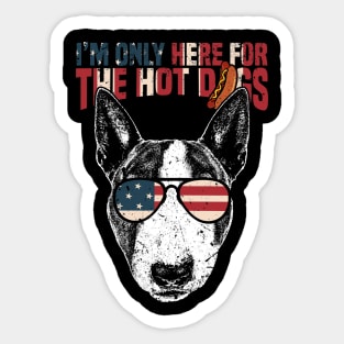 Bull Terrier Shirt Funny 4th of July Sticker